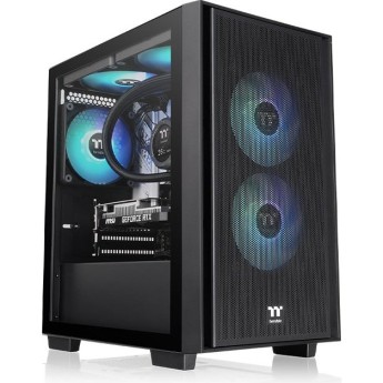 Корпус Thermaltake Versa H16 TG ARGB черный без БП mATX 4x120mm 2x140mm 1xUSB2.0 2xUSB3.0 audio bott PSU