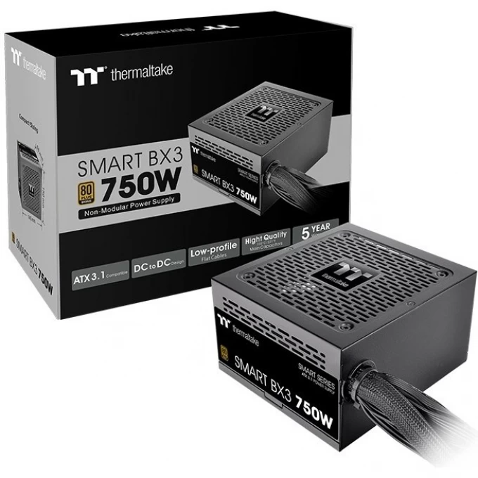 Блок питания THERMALTAKE SMART BX3 750 /Non Modular/Non Light/Full Range/Analog/80 Plus Bronze/EU/Non JP CAP/All Flat Cables SPD-0750AH2NLB-3 Блок питания THERMALTAKE SMART BX3 750 /Non Modular/Non Light/Full Range/Analog/80 Plus Bronze/EU/Non JP CAP/All Flat Cables SPD-0750AH2NLB-3