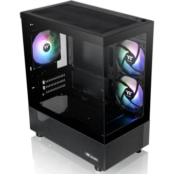 Корпус mATX THERMALTAKE VIEW 170 TG ARGB, Micro-Tower, без БП, черный