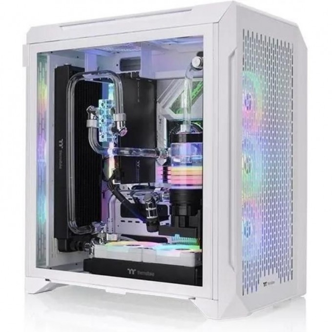 Корпус THERMALTAKE CA-1X7-00F6WN-01 TG ARGB Snow/White/Win/SPCC/Tempered Glass*2/CT140 ARGB Fan*3/Brown Box CTE C700