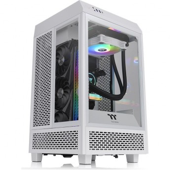 Корпус THERMALTAKE THE TOWER 100 без БП miniITX 2xUSB3.0 audio bott PSU белый