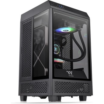 Корпус THERMALTAKE THE TOWER 100 без БП miniITX 2xUSB3.0 audio bott PSU черный