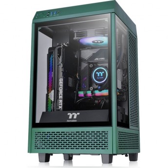 Корпус THERMALTAKE THE TOWER 100 RACING GREEN без БП miniITX 2xUSB3.0 audio bott PSU