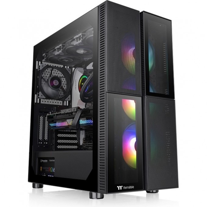 Корпус THERMALTAKE VERSA T26 TG ARGB без БП ATX 2xUSB3.0 audio bott PSU черный CA-1W1-00M1WN-01