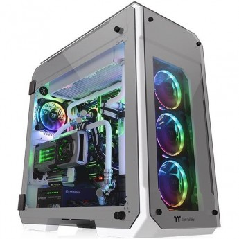 Корпус THERMALTAKE VIEW 71 TG SNOW без БП ATX audio bott PSU белый