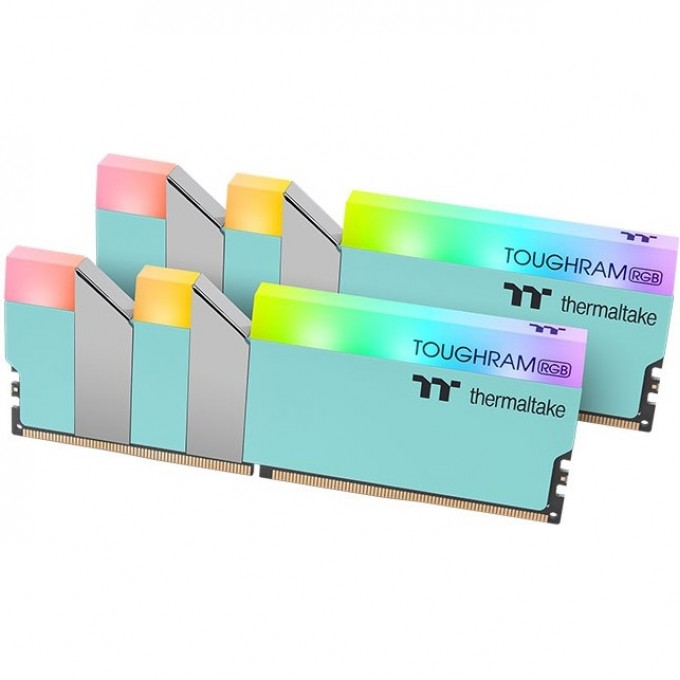 Оперативная память THERMALTAKE TOUGHRAM RGB Memory DDR4 3600MHz 16GB (8GB x2) - Бирюзовый RG27D408GX2-3600C18A